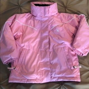 Spyder girls pink ski/snow jacket size 7.